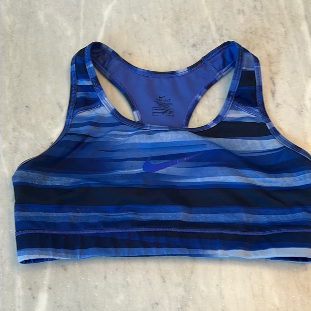 Nike Blue Gradient Sports Bra with Racerback